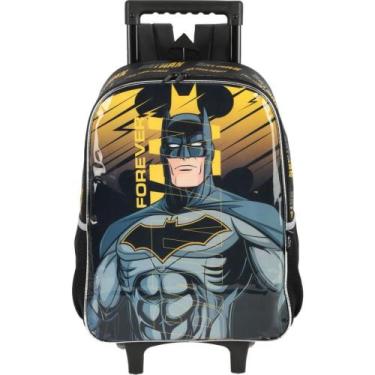Imagem de Mochila Infantil com Rodinha Batman G Preta C/ALCA - Luxcel