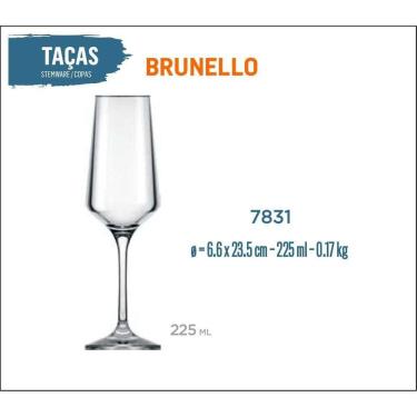 Imagem de 12 Taças Brunello 225Ml - Champanhe Espumante Frisante