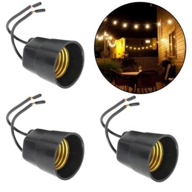 Imagem de Soquete Com Rabicho Minion Preto Bocal Lâmpada E27 03 Un - Kaztec