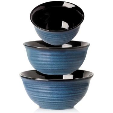 Imagem de Taças de mistura Hasense Ceramic Serving Kit 2,1/1,5/1,0 L azul