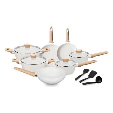 Imagem de Jogo de Panelas 10 Pçs Carmela Vanilla c/ Ind Rev Ceram MTA