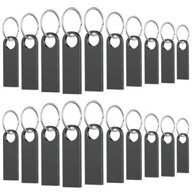 Imagem de Unidade flash USB Wooolken de 2 GB (pacote com 20) com chaveiros cinza
