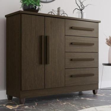Imagem de Cômoda 2 Portas 4 Gavetas Madri Plus Com Sapateira - Tudo De Móveis We