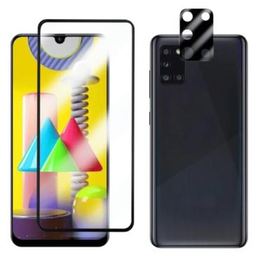 Imagem de Película de Vidro Temperado 3D para Galaxy M31, Proteção Total da Tela, com Película Protetora de Câmera, 9H