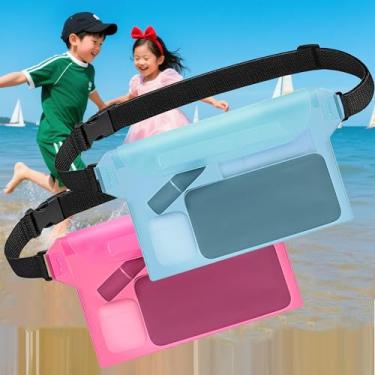 Imagem de Bolsa impermeável para praia, pochete à prova de areia para mulheres, bolsa seca flutuante para telefone passaporte, bolsa de cintura de viagem para passeios de barco, cruzeiro, parque aquático