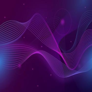 Imagem de Quadro Decorativo Wavy Wallpaper Estampa Moderna com Partículas para Sala e Quarto 40x40cm