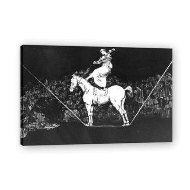 Imagem de LKXGRRSFG A Circus Queen Timely AbsurdityFrancisco De Goya Impressão em tela romântica espanhola - Obra-prima do influente pintor romântico 30 x 45 cm sem moldura