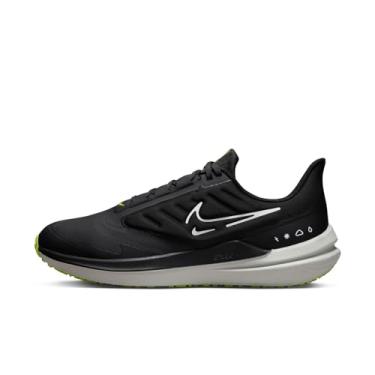 Imagem de Nike Tênis de corrida masculino Air Winflo 9 Shield, Preto/Branco-DK Cinza fumê - Volt, 10 UK (10.5 US)