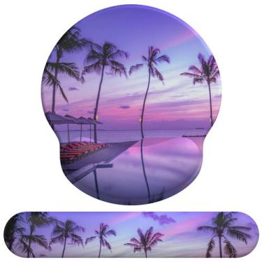 Imagem de Mouse pad ergonômico eulps e apoio de pulso para teclado de espuma vis