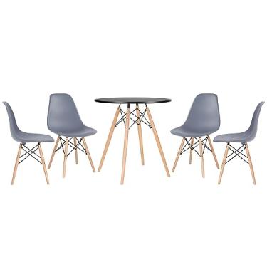 Imagem de Loft7, Mesa redonda Eames 70 cm + 4 cadeiras Eiffel DSW