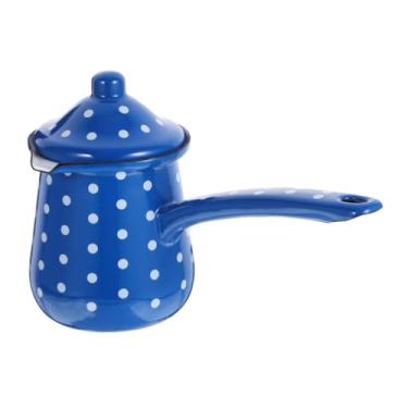 Imagem de Coffee Pot Milk Jug Enamel Kettle Multi-use Pitcher for Turkish Coffee Milk Steaming