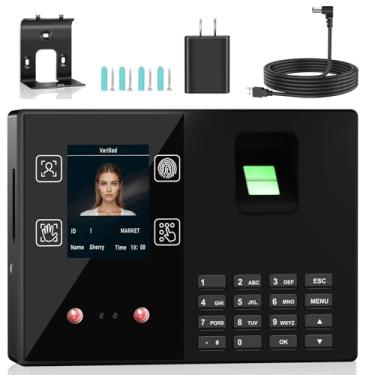 Imagem de FIONOFY Relógios De Ponto Para Funcionários Pequenas Empresas, Pin Palma Com Reconhecimento Facial E Impressão Digital, Máquina Registro Entrada Saída Funcionários, Software Sem Mensalidade Necessár