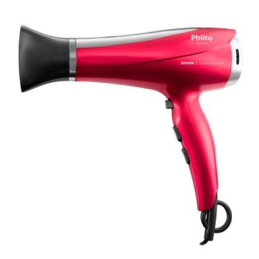 Imagem de Secador de Cabelo PSC2300 Philco Vermelho Bivolt, Cherry, Bivolt