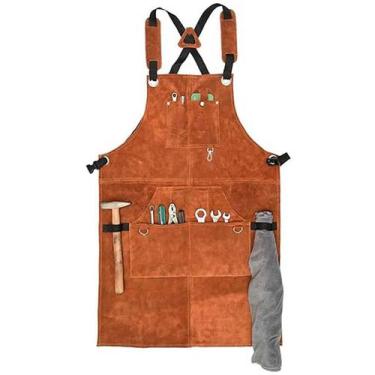Imagem de Avental pesado de poliéster-algodão resistente a chamas para homens - 