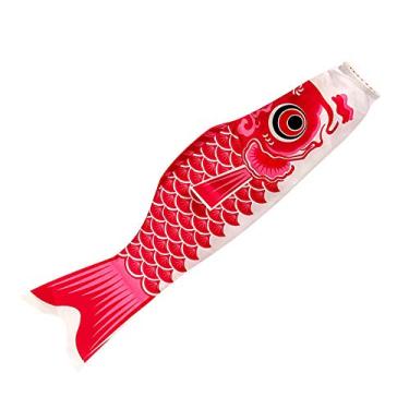 Imagem de Meias de vento Koinobori de carpa japonesa de 99 cm para pendurar na parede de janela externa bandeira de peixe bandeira de peixe japonesa serpentinas de vento para dia das crianças no Japão decoração