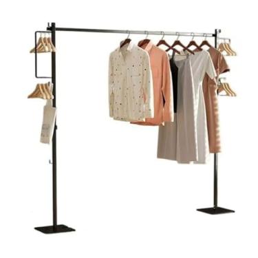 Imagem de Hhsdyl Varal Multiusos Roupa, Varal Dobrável Secar Roupa Casa Varal Varanda Secagem Edredões/Cabideiro Interior para Pendurar Roupa,Black