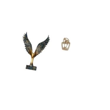 Imagem de Fenteer Estátua de Resina com Asas Abertas, Ornamento de Feng Shui, Estatueta de Casal Abstrata Decorativa, Estátua de Resina Criativa, Escultura Abstrata Par