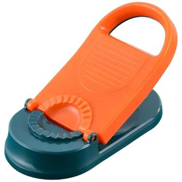 Imagem de Manual do fabricante de bolinhos de massa de utensílios de cozinha doméstica, para peles redondas perfeitas, kit de bolinho chinês fácil, prensa dois em um para embrulhar e bolinho, material PP seguro