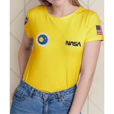 Imagem de Camiseta Camisa Algodão Feminina Masculina Adulto Astronauta NASAA Ast