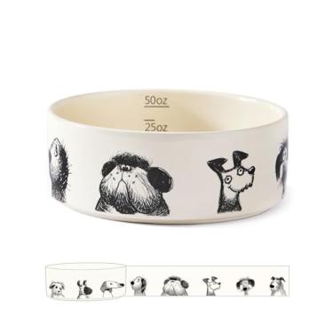 Imagem de BICOPET Tigela de cerâmica para animais de estimação Dog-Derpy-L