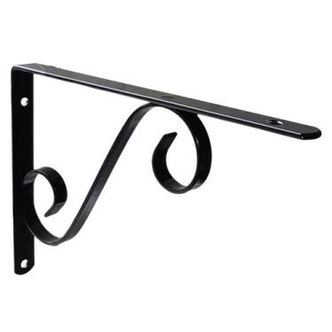 Imagem de Cantoneira Para Prateleira 20 cm Colonial De Ferro Suporte Preta - C S