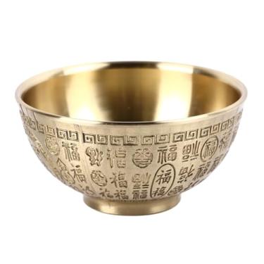 Imagem de Phefop Tigela de Oferenda Budista, Tigela de Templo de Incenso de Cobre Dourado Versátil Copo de Bênção Decorativo para Casa Restaurante Decoração de Festa Presentes de Casamento de