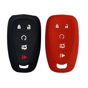Imagem de Capa de chaveiro para Volt Malibu: capa protetora de controle remoto de silicone com 5 botões adequada para Chevy Cruze Camaro Trax Traverse Blazer Sonic 2016 2017 2018 2019 2020 2021 2022 2023