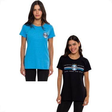 Imagem de Kit 2 Camisetas Femininas Baby Look Grêmio Feminina-Feminino
