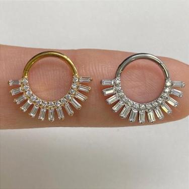 Imagem de Argola titânio raiar clicker com zircônias - 1,2mm - no-brand