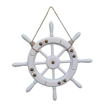 Imagem de Bothyi Decoração de Parede com de Barco, Tema Praiano, para Pendurar, em Madeira, Ideal para Festas de Piratas, Casa E Quarto, Branco