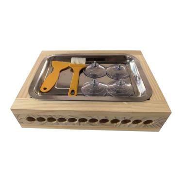 Imagem de ＫＬＫＣＭＳ Máquina de fazer almôndegas de madeira, rolo de madeira antiaderente portátil para enrolar bolas, utensílio de cozinha para uso doméstico e em, 15mm