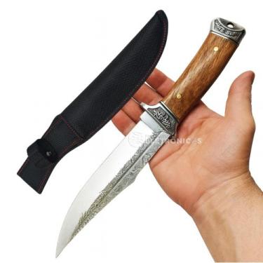 Imagem de Faca Premium Aço Inoxidável 31cm Full Tang com Bainha e Cabo em Madeir