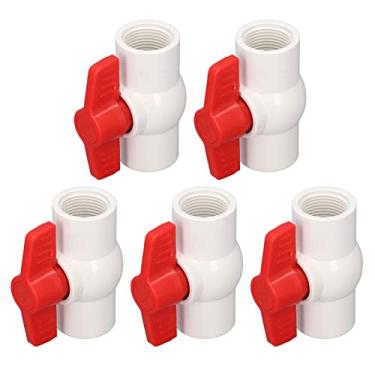 Imagem de WALFRONT Válvula de Esfera de Abastecimento de água de 5 Unidades, Tubo de Interruptor de Parafuso de Plástico PVC, Acessórios de Conexão Rápida Com Alça Tipo T para Sprinklers de (20mm)