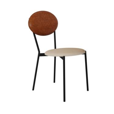 Imagem de Cadeira Vintage Elipse Fixa C-4 Pes 430 X 535 X 860 Mm C-1 Un. Cy.areia Lgt-cn.cml Areia Lgt-cn.caramelo