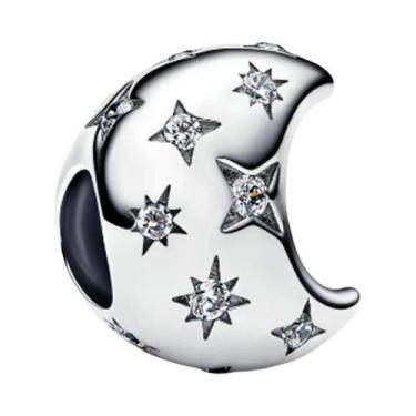 Imagem de Pingente Retro De Coração Com Lua E Caveira Prateada Para Mulheres, Pu