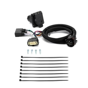 Imagem de Wsays Cablagem de reboque de 7 pinos de lâmina personalizada para trailer do lado do veículo compatível com Ford Ranger 2019-2023 com conector Plug & Play