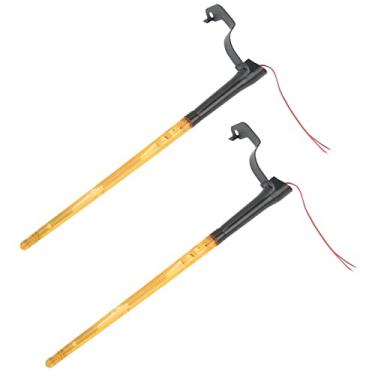 Imagem de Cryfokt O Chicote Ilumina a Lâmpada Brilhante do Mastro da Bandeira para Atv Utv, Chicotes Iluminados âmbar Longos Impermeáveis ​​de 2 Pces 340mm para a Decoração de Atv, Material do Abs Metal