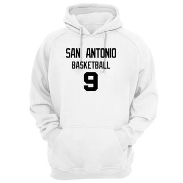 Imagem de Blusa Moletom Capuz Basquete San Antonio Basketball número 9 - Loja Cl