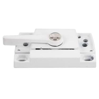 Imagem de KUIDAMOS Fechadura de Faixa Tipo Came Fechadura de Janela Resistente Com Parafuso Anti-alavanca para Maior Segurança para Uso Doméstico Liga de Zinco Pacote de Liga de Alumínio de 2 para (Branca)