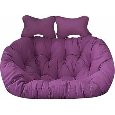 Imagem de Almofada de substituição impermeável para cadeira suspensa dupla em formato de ovo, 150 x 110 cm (59 x 43 polegadas), almofada para rede de 2 lugares (150 x 110 cm/59 x 43 polegadas)