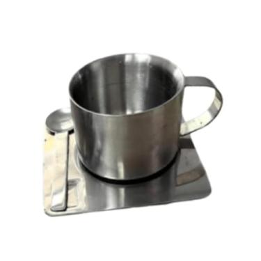 Imagem de WeiLaiKeQi Caneca de café em aço inoxidável, caneca portátil para camping, utensílio para bebidas e copo de água para restaurante, café, escritório, casa e, 79ml