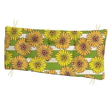 Imagem de Almofada Futon 110 cm x 35 cm para cadeira e banco estampada - Varias Estampas - Futon grande Moderna(Girassois)
