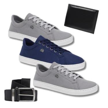 Imagem de Kit Leve Mais po Menos 3 Tênis Masculino + Cinto + Carteira - Bless Ac
