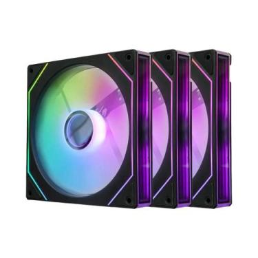 Imagem de Ventoinha De Gabinete Aigo AS14 RGB 140mm 4PIN PWM 5V-3PIN Kit De Resf