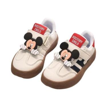 Imagem de Tênis Infantil Minnie Mickey, Sola Macia Antiderrapante, Sapatos Casua