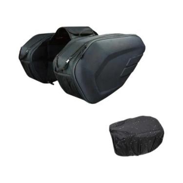 Imagem de Bolsa Lateral Impermeável Para Motocicleta Com Capa De Chuva Para Viag