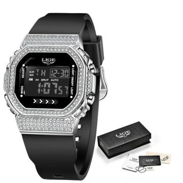 Imagem de Relógio Feminino Lige 8962 à Prova D'água Prata