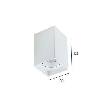 Imagem de Spot De Sobrepor Nordecor Loch Mr16 Gu10 Quadrado Bivolt Branco
