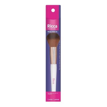 Imagem de Pincel Para Pó Solto Compacto Rose Gold Make Me Glam Ricca