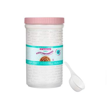 Imagem de Porta Mantimentos Plástico Com Medidor Diadia Rosa 1l - Sanremo